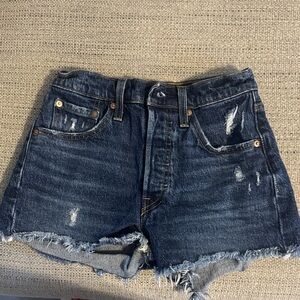 Levi's Dark Blue Jean Shorts